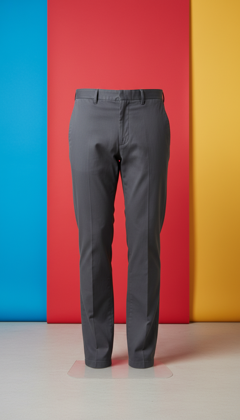 Tailored Cotton Trousers With Tapered Leg
