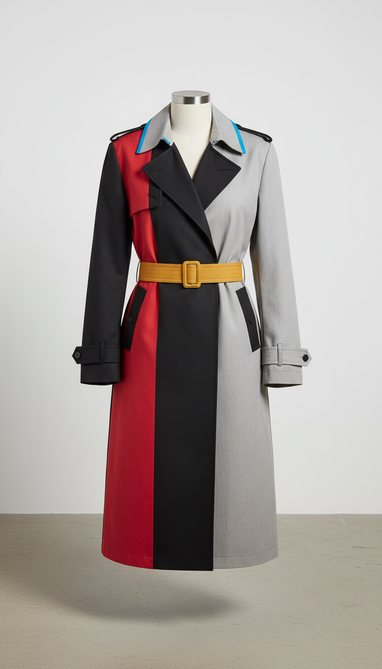 Structured Urban Trench Coat With Hidden Placket